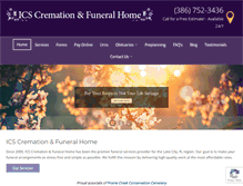 Tablet Screenshot of icsfuneralservices.com